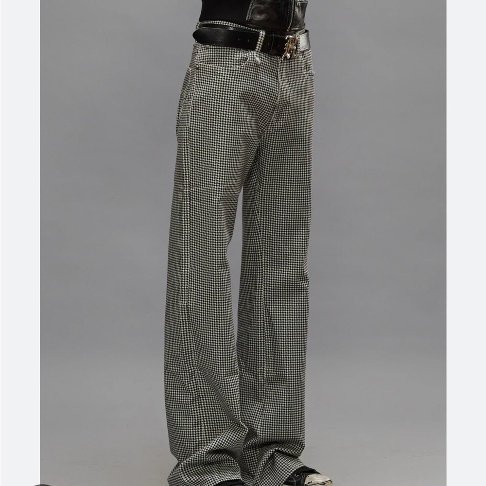 R13 Black and White Houndstooth Jane Pants